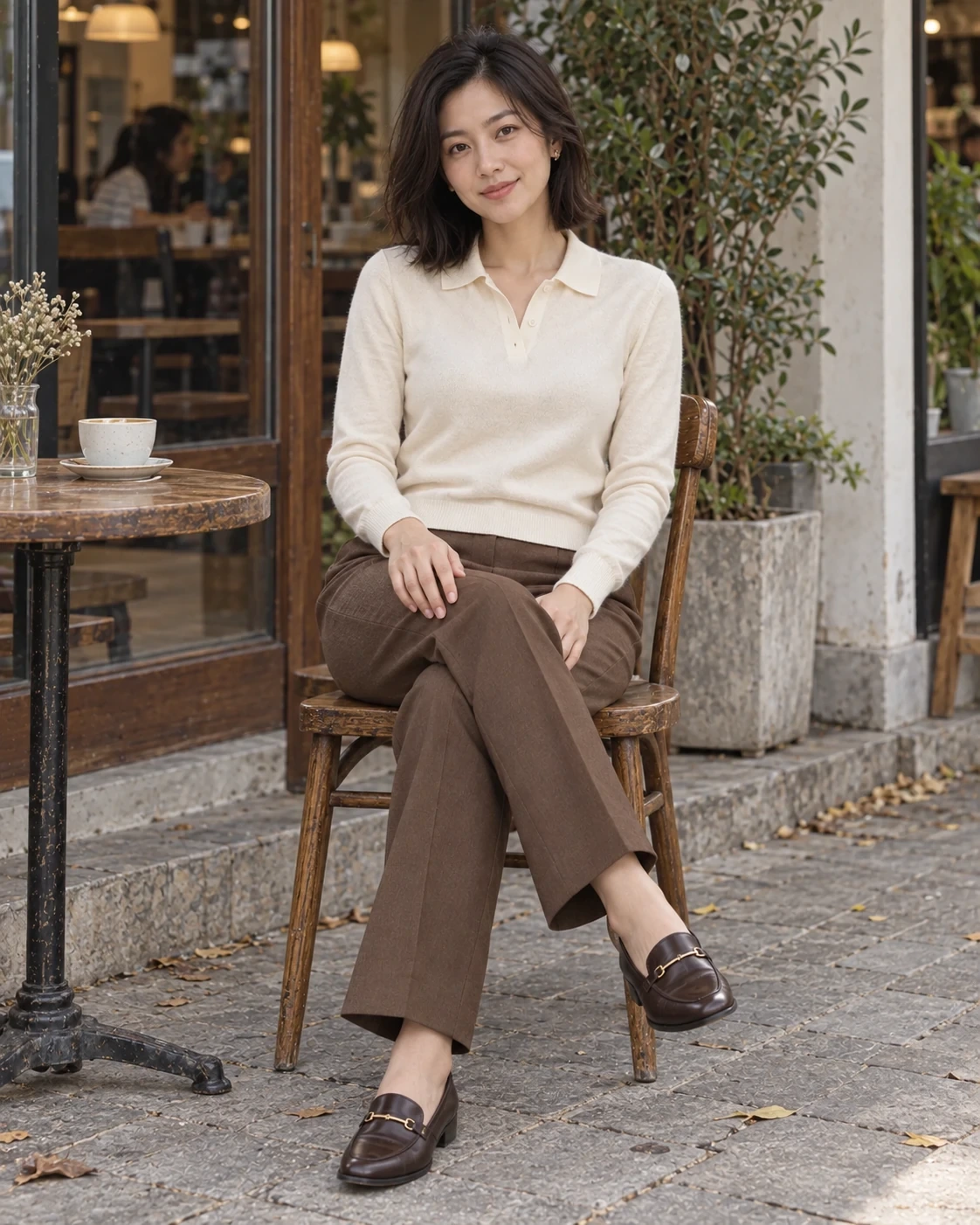 Áo len polo kem tối giản — hình minh họa ý tưởng ODER